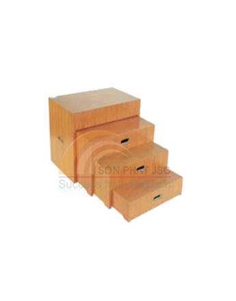 Bục hộp gỗ giảm dần